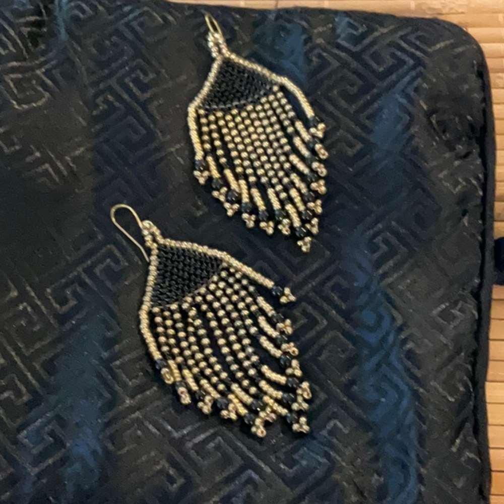 Beaded, chandelier style earrings